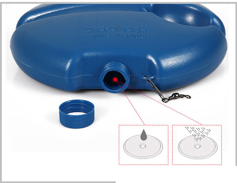 Tennis training device with rope