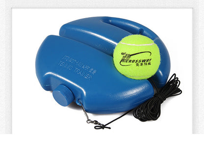 Tennis training device with rope