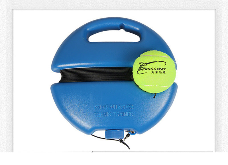 Tennis training device with rope