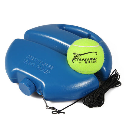 Tennis training device with rope